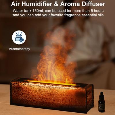 Aroma Air Humidifier Fragrance Diffuser Essential Oils Humidifiers Mini Safe Flame Aromatherapy Diffuser for Home With LED Light