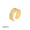 18K Gold and Silver Two-color French Retro Stacked Ring Simple Versatile Ring Hand Jewelry