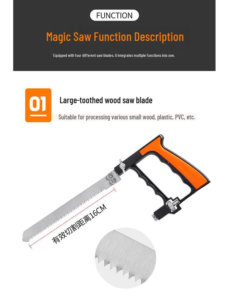 Wielofunkcyjna piła ręczna DIY: Progi, Drut, Piła włosowa, Magia, Stal i Drewno Narzędzie do użytku domowego