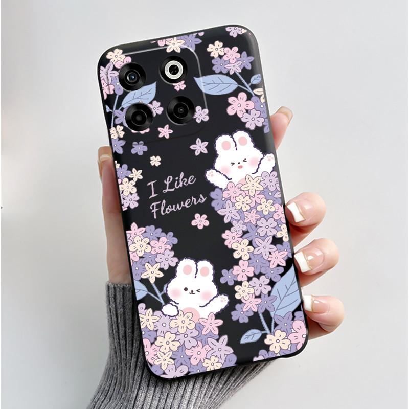 Phone Case For ZTE Blade V70/Axon 70/Nubia V70 Soft Silicone Black Case Good-looking Pattern Love Panda Rabbit Shockproof Shell