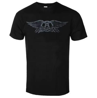 Aerosmith Minimal Vintage Wing Logo Print Tee Retro Rock Streetwear Casual Unisex