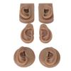3 Pairs Silicone Ear Model Soft Flexible Simulation Human Ear Model for Piercing Practice Jewelry