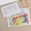 Bead Dish Silicone Mold Epoxy Dish Coaster Mold Pallet Resin Casting Mold Suitable for Diy Storage Box Fruit Plate Mat