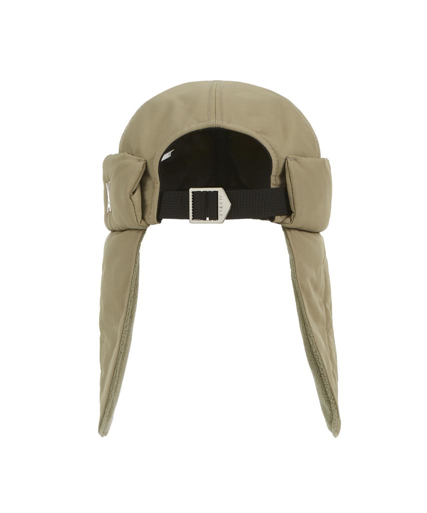 Bajal Heavy Padded Studded Logo Trooper Hat Beige