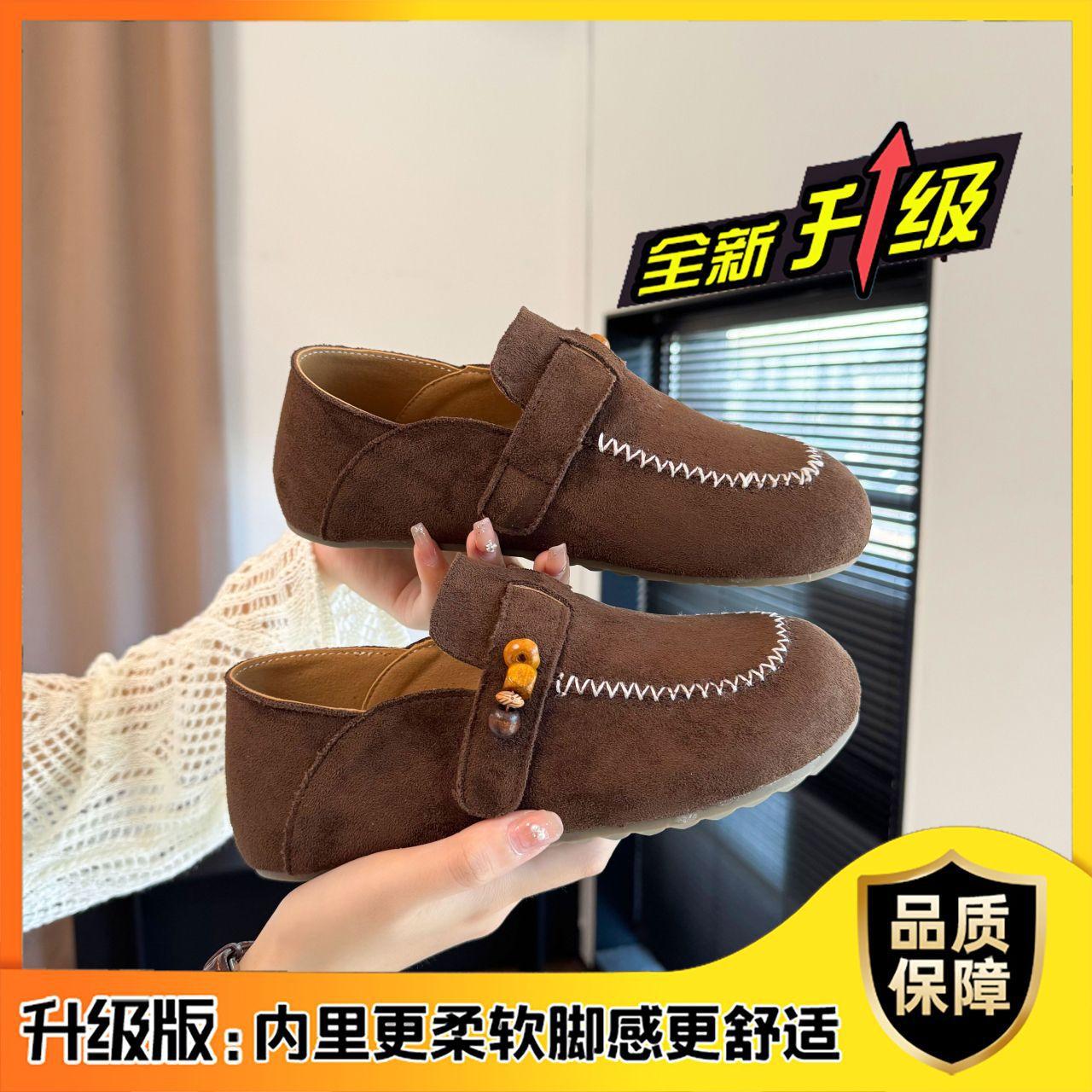 

Retro Birkenstock shoes women s 2025 new British style comfortable and versatile fashion niche light fashion casual shoes 35 коричневый