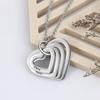 Custom Stainless Steel Engraved Necklace For Lover Family Gift Personalized Heart Pendant Jewelry