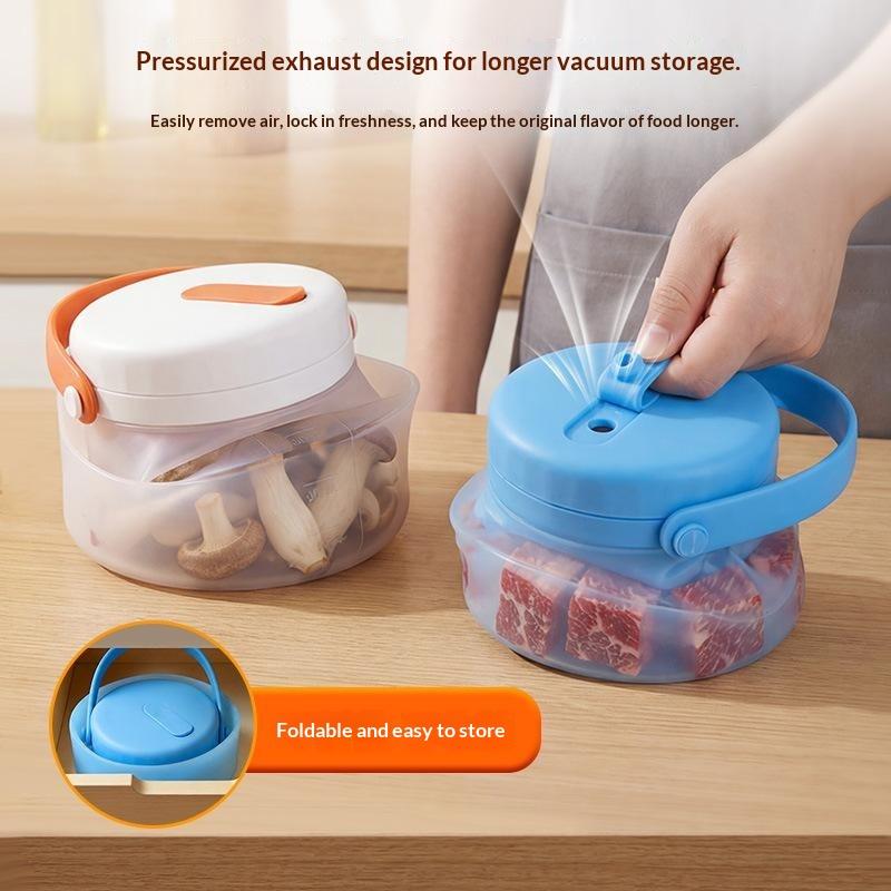 Leak-Proof Silicone Fresh Keeping Food Bucket Heat Resistant Reusable Container 800/1200/1500ml for Camping Food Storage