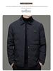 Men's White Shirt-Style Duck Down Jacket: Single-Breasted, Lapel, Warm, Business Casual Coat for Middle-Aged.