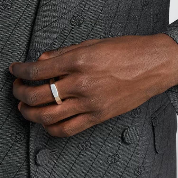 GUCCI 925 Sterling Silver Rings Unisex Silver 782839J84008106