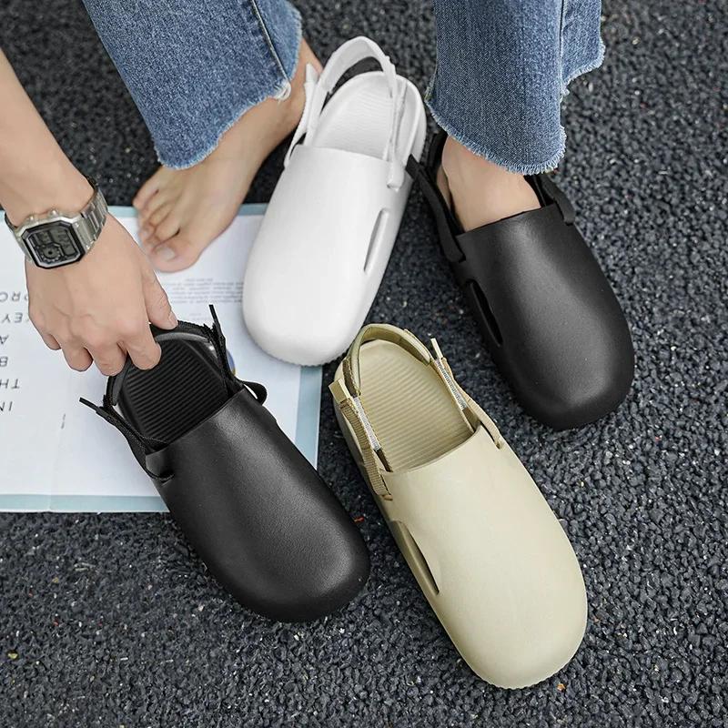 Casual Outdoor Sandals EVA Slides Flip-Flops Beach Sandals Summer Men Platform Slippers Garden Shoes Comfortable Slippers Male