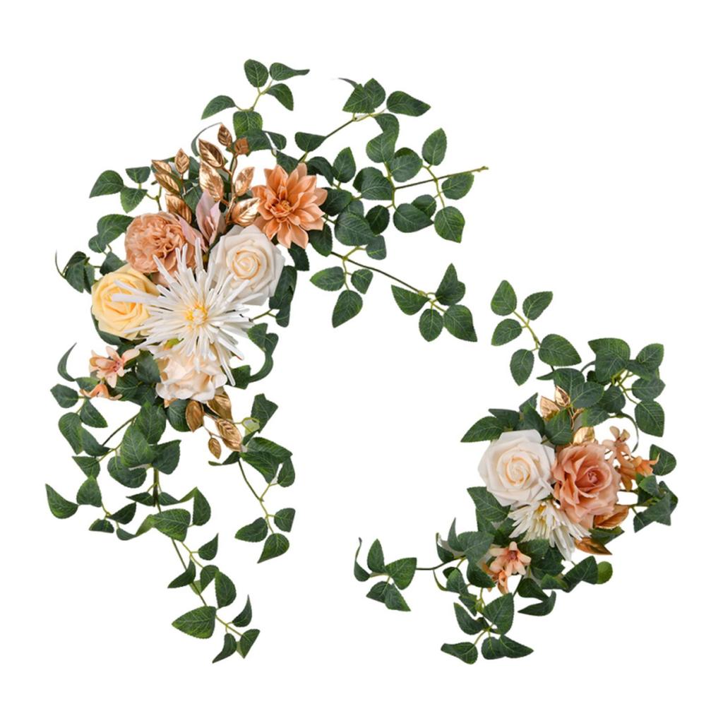 2Pcs Wedding Arch Flowers Beautiful Realistic Rustic Ornament Artificial Rose Flower for Window Home Ceremony Backdrop Party