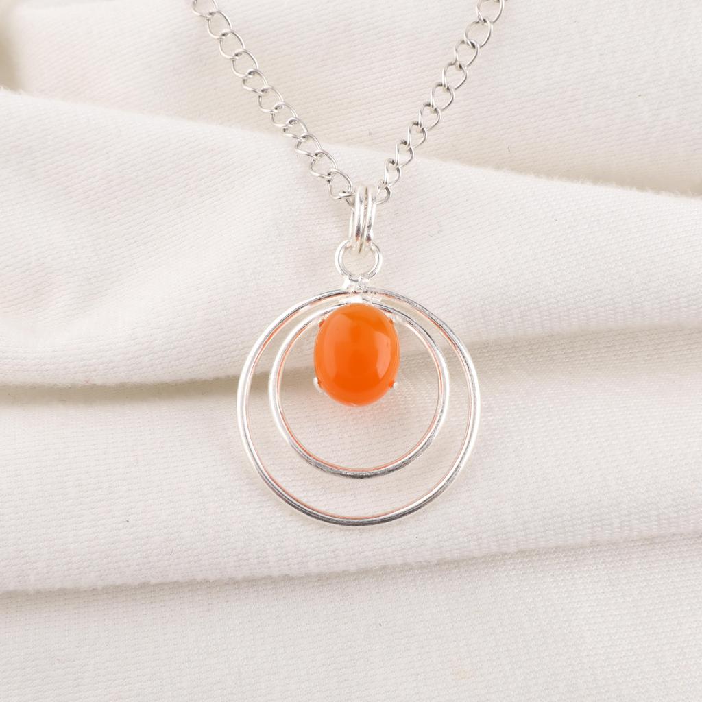 Carnelian Gemstone Jewelry, 925 Solid Sterling Silver Pendant, Handmade Dazzling Silver Pendant Jewelry For Thanksgiving Gift