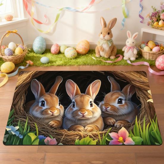 Bottomless Hole 3D Optical Illusion Rug Non-Slip Visual Trap Doormat Indoor Outdoor Entrance Mat