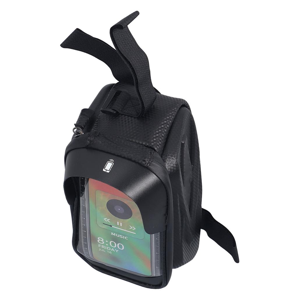 Bike Phone Front Frame Bag Waterproof Touchscreen Bike Phone Mount Top Tube Bag Cycling Pouch for Phone Under 7.2 Inches