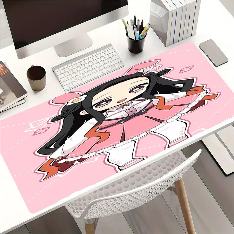 Demon Slayer Nezuko2 Theme Premium Non-slip Mouse Pad with Stitched Edges,Durable Rubber Material,for Desktop & Gaming Great Gifts