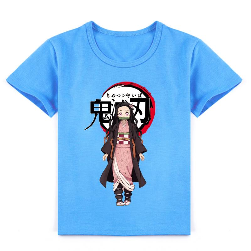 Летняя футболка с короткими рукавами Kimetsu No Yaiba Ghost Blade для девочек средней — фото 3