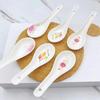 5 PZ Cucchiai in Ceramica Coreani Dipinti a Mano Cucchiaio da Dessert Accessori da Cucina Cucchiaio per Condimenti Mestolo per Zuppa Stoviglie in Porcellana Palettine
