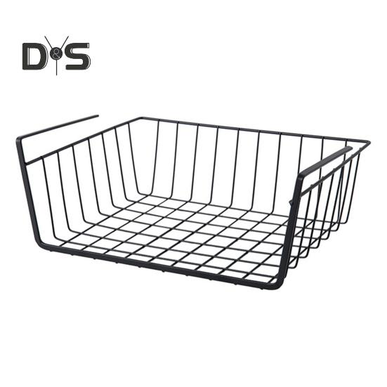 Coș suspendat, puternic, portant, capacitate mare, instalare simplă, organizator de raft sub dulap, coș de depozitare glisant