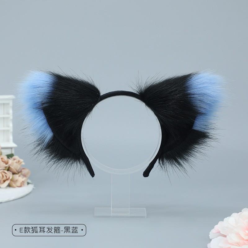 Fluffy Fox Ear Headband Halloween Party Costume Cosplay Accessory Womens Sweet Cartoon Hairband