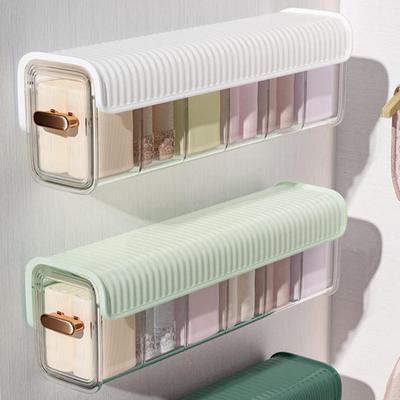 Wandbehang Transparente Unterwäsche Höschen Aufbewahrungsbox Socken Aufbewahrungsbox Closet Organizer Schlafzimmer Aufbewahrungsorganisator