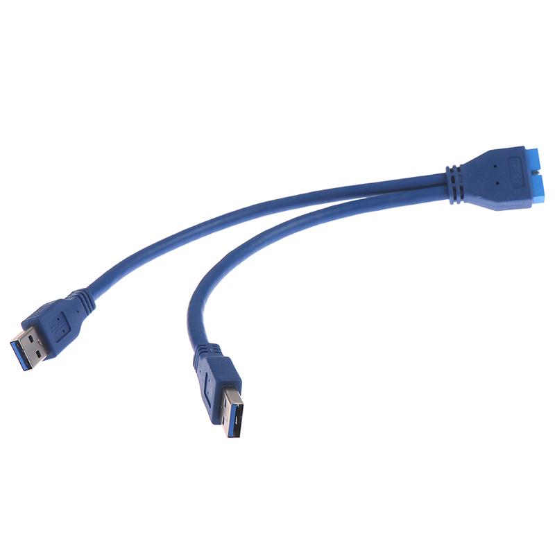 2 Port Usb 3.0 Type A Male To 20 Pin Header Male Adapter Cable Cord