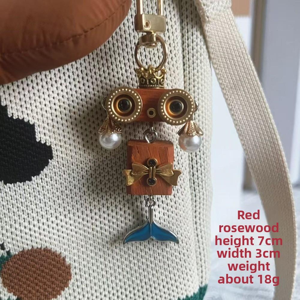 Handmade DIY Punk Bag Pendant Robot Mobile Phone Chain Keychain Tide Play Pendant Pendant Night