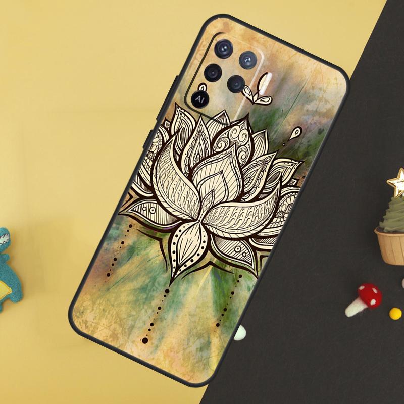 Mandala Pattern Case For Oppo A60 A80 A40 A15 A16 A17 A57 A94 A74 A54 A76 A96 A18 A38 A58 A78 A98 A5 A6 Pro