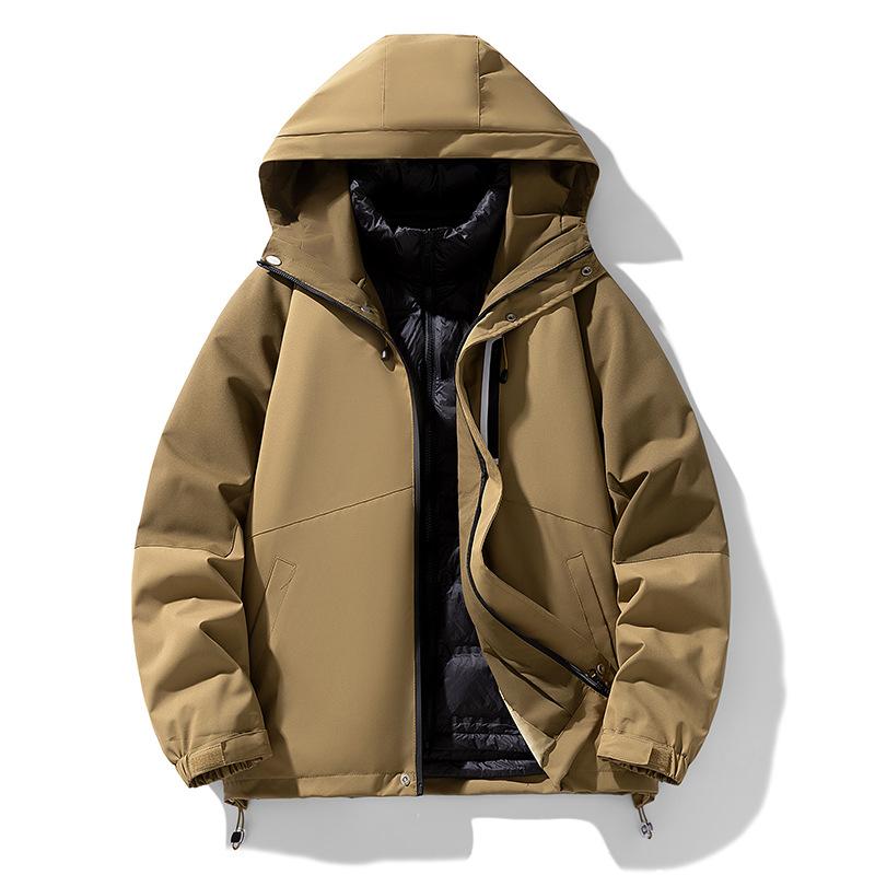 

Outdoor jacket men s and women s removable jacket autumn and winter down liner three-proof assault jacket men s jacket mountaineering suit 2XL