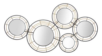 Iron Wall Panel With Mirrors Porto Cm 111X9,5X59