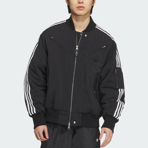adidas Originals Series Pilot Loose-Fit Casual Cotton Jacket for Men, Black