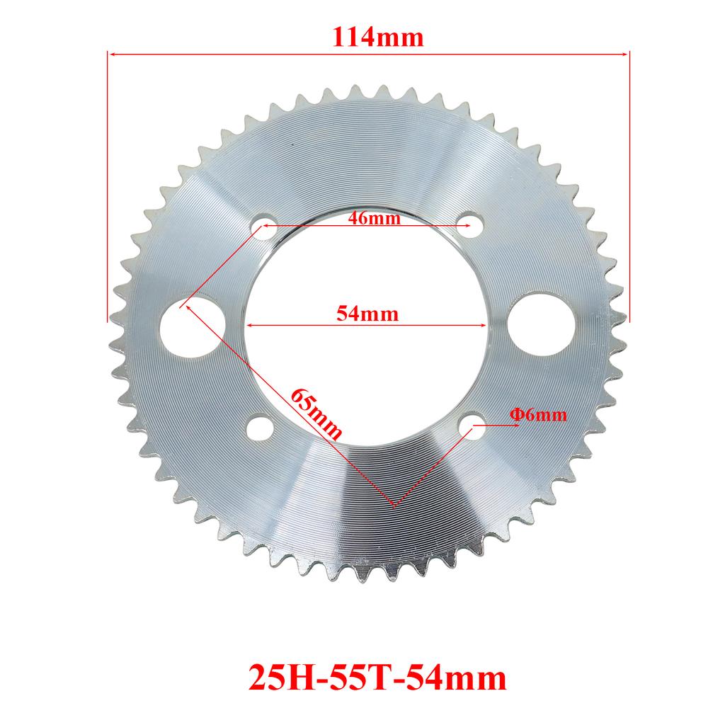 25H Chain 55T 70T Tooth 29mm/54mm Rear Gear Sprocket Plate For 47cc 49cc Mini Moto ATV Quad Dirt Pit Pocket Bike Scooter Parts