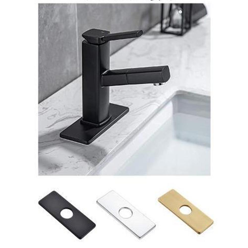Deck Plate Cover Bathroom Sink Cover Easy Installation Elegant Touch Modern Look Rust Resistant Bathroom Decor