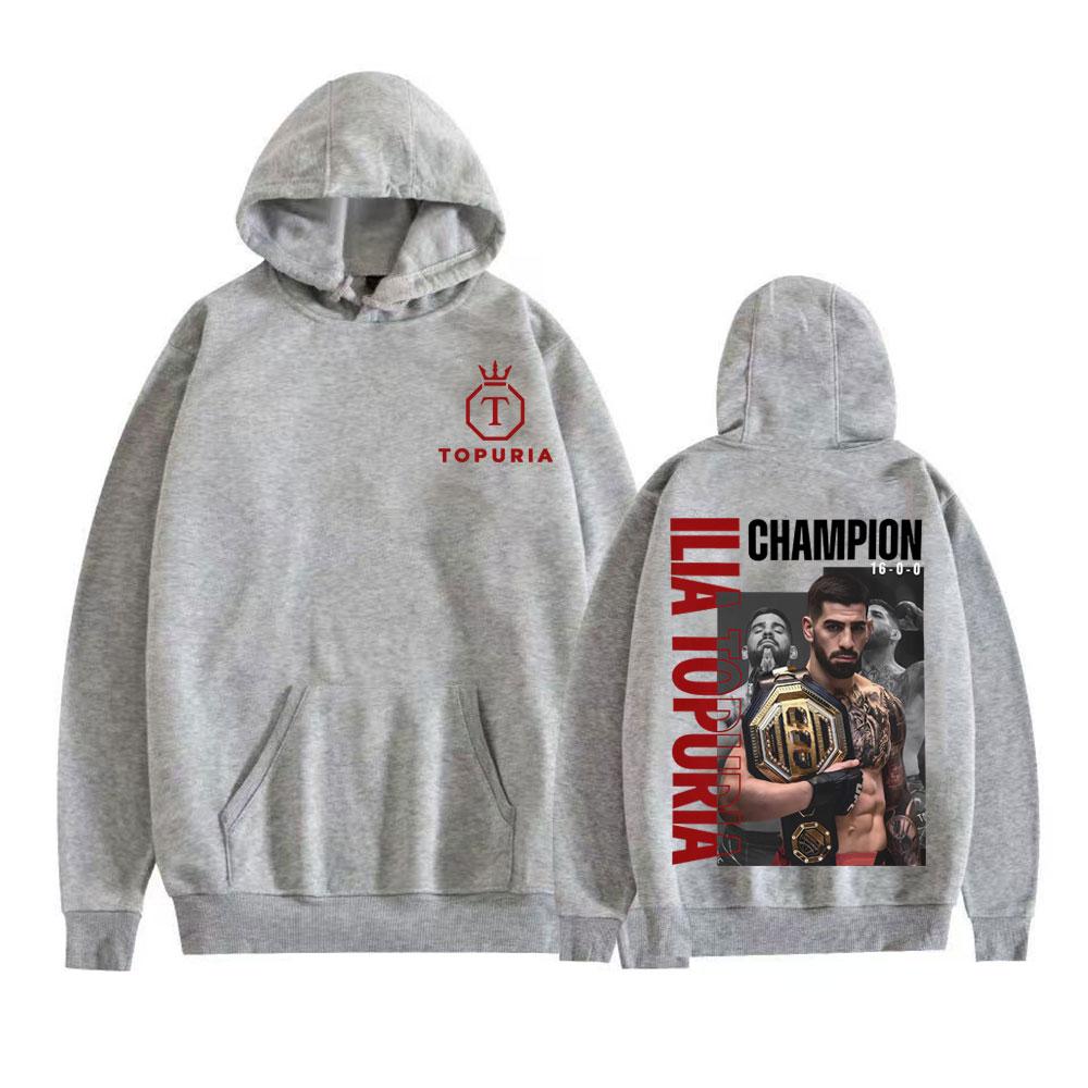 Limited El Matador Ilia Topuria Merch Hoodies Men's Clothing Harajuku Retro Sweatshirt Casual Fleece Oversized Hoodie Streetwear