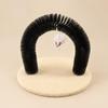 Cat Grooming Arch with Soft Toy MultiUse Feline SelfGrooming Interactive for Cats Yellow Base