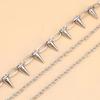 Rocker Metal Chain With Spikes For Pants Belts And Purse Charm Secure Fastening Detachable Waist Decoration Chain
