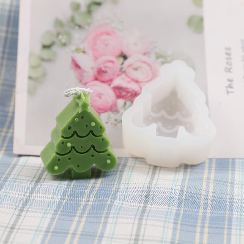 Christmas Silicone Mold Set Tree Reindeer Smiling Gingerbread Man DIY Candle Soap Plaster Crafts Christmas Decor Gift Supplies