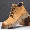 Suede Leather Men High Top Shoes High Quality Mens Ankle Boots New Outdoor Boats Sneakers Man Non-Slip Motorcycle Boots