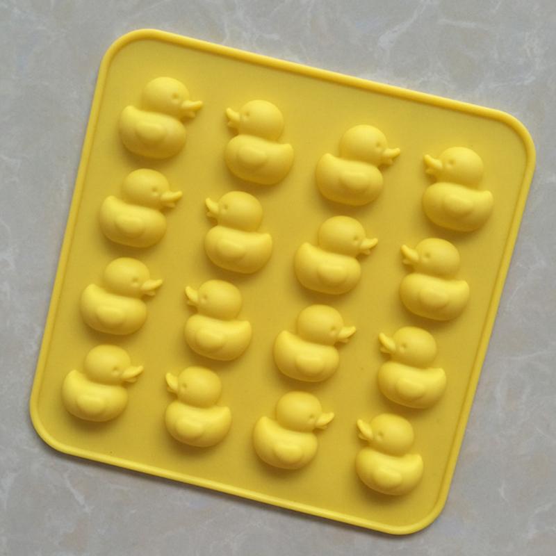 Silicone Mini Duckling Chocolate Mold Jelly Block Bar Mold Epoxy Ice Tray Fondant Cake Decorating Candy Tool Kitchen Baking Supp