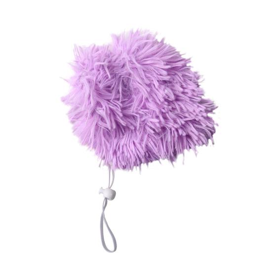 Pălărie perucă pentru animale de companie Material respirabil Căptușeală Ușoară Stil de păr afro amuzant Perucă pentru pisici cu bandă elastică extensibilă Cataramă reglabilă Accesoriu pentru câini