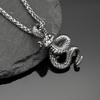 Men's Retro Fashion Stainless Steel Python Pendant - Unique Hip Hop Design