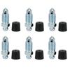 6 PCS H9402-6 Brake Bleeder Screws - Caliper Bleeder Screw With Rubber Cap, 3/8-24 X 1.18 Inch Length, Bleed Kit