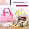 Storage Container PU Cosmetic Bag Large Capacity Washing Bag Portable Handheld  Make Up Bag  Girls