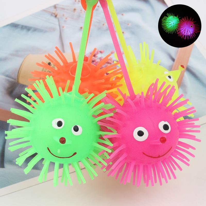 Vent Hedgehog Gifts Children Glow Toys Ball Soft elastic LED Light  Unique