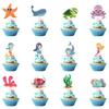 Theme Ocean Cake Flags Mermaid Starfish Turtle Decor For Celebration Supplies