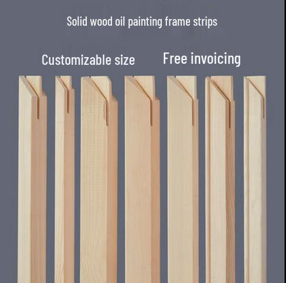 

Large Pine Wood Oil Painting Frame Strips for Gongbi Art French 1.6x2.9