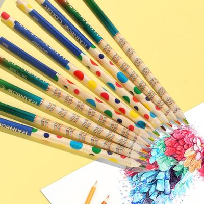 10pcs Rainbow Color Pencil 4 In 1 Colored Pencils for Drawing Stationery School Supplies