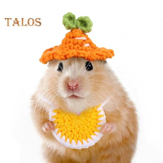 

Шапка для хомяка Маленькая вязаная шапка для хомяка Набор бандан Регулируемый костюм для маленьких животных Аксессуары для хомяков Морские свинки G
