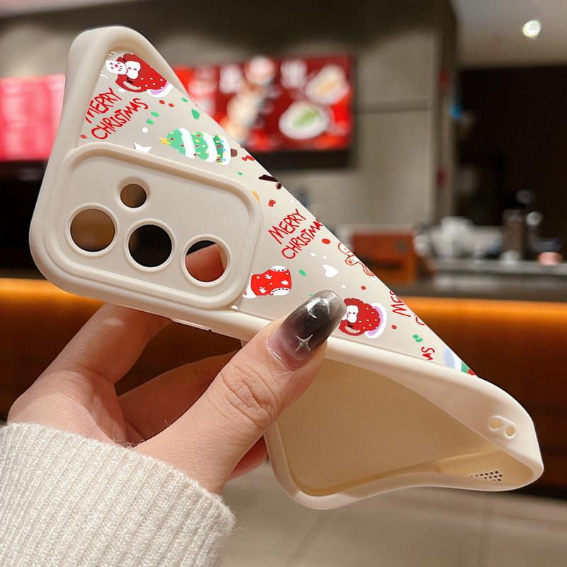 Cartoon Christmas Snowman Printed Back Cover For Samsung Galaxy S25 Edge S24 FE S23 S22 Ultra Plus A17 A56 A36 A16 A15 A55 A54 A53 5G Soft Phone Cover