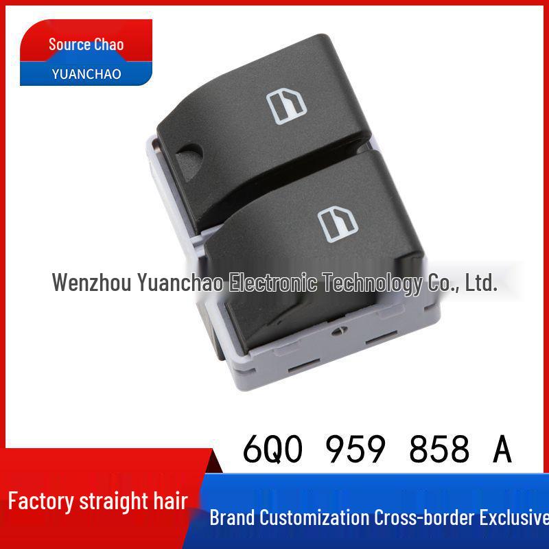 

Подходит для Volkswagen Polo 2003-2012 Переключатель стеклоподъемника (6Q0 959 858 A), Управление окнами заднего ряда. Electric