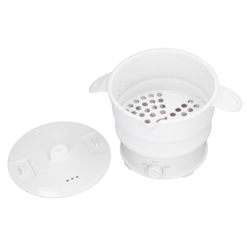 Foldable Electric Hot Pot Cooker 800W 1.2L Travel Pot for Camping Office Hotel Noodle Porridge Soup